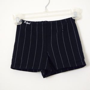 NEW PILPEL Black Pinstripe Spandex Spanx Bike Athletic Shorts | Size S